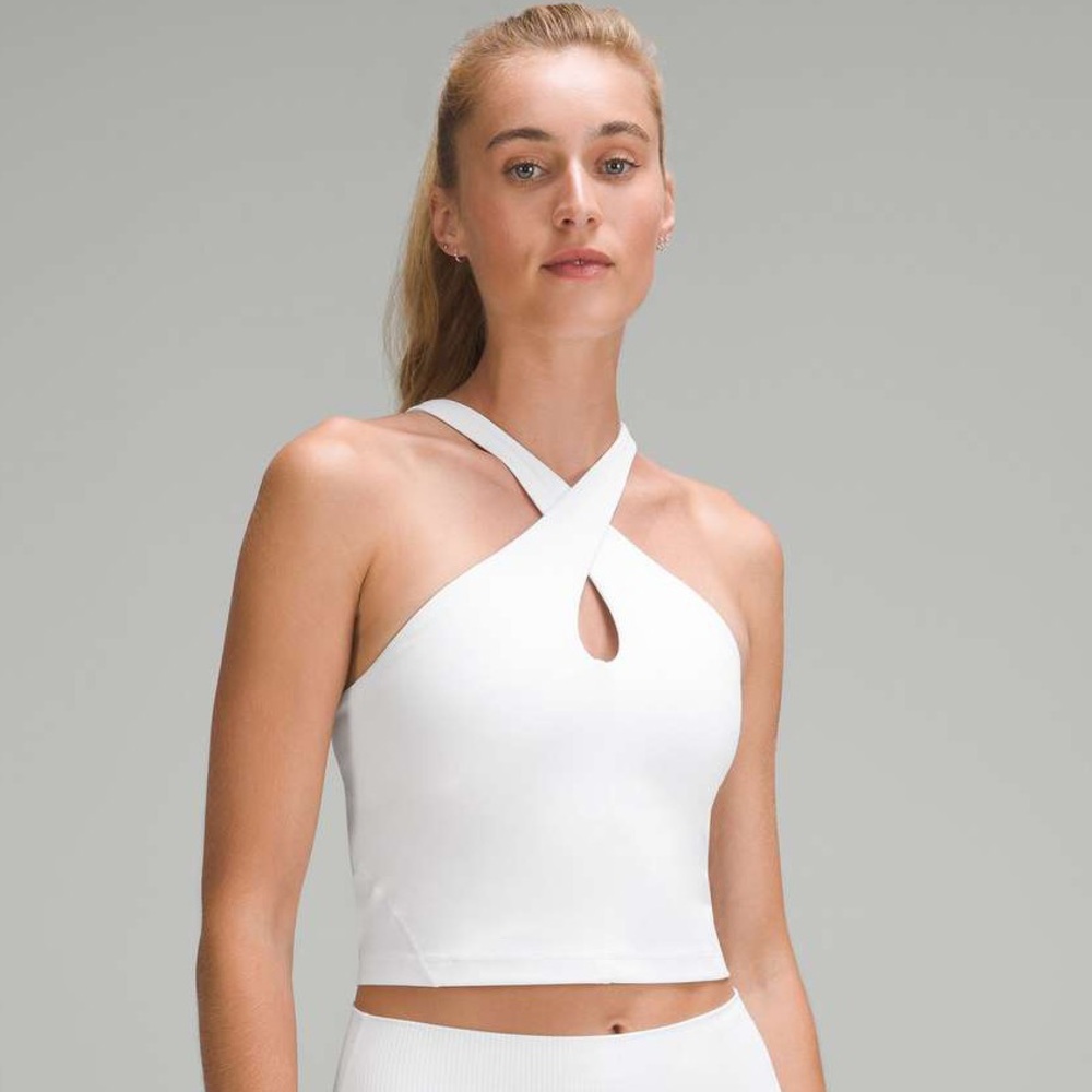 NWT Lululemon Align Keyhole Halter Tank in white Size 6